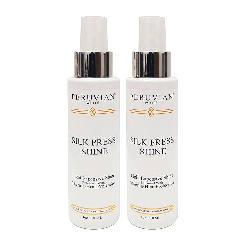 Peruvian white Silk Press Shine Enhanced with Therma-Heat Protection, 4 oz. (Pack of 2) Beauty & Personal Care Peruvian white