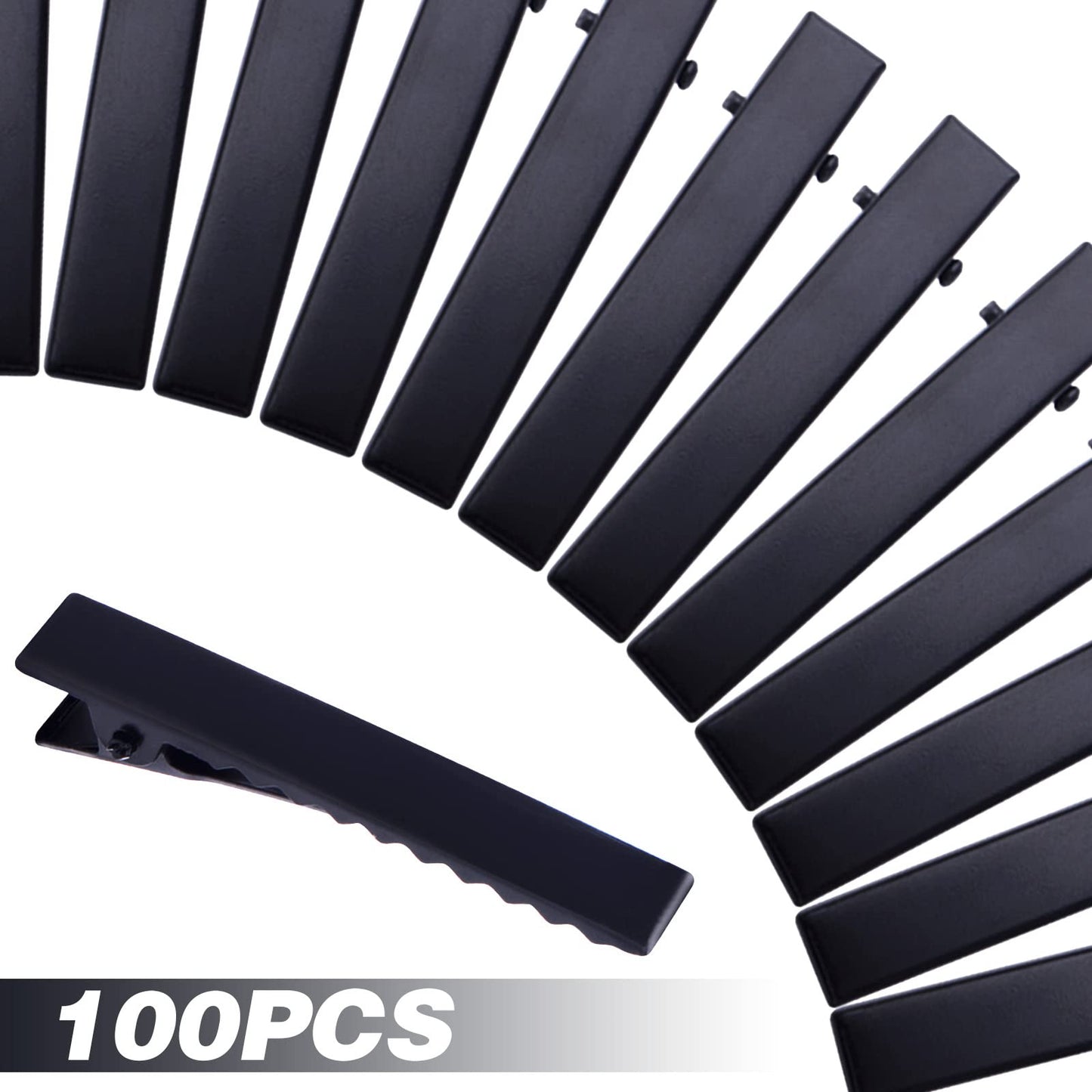 100pcs Metal Alligator Hair Clips Flat Top with Teeth Single Prong Hairpins Sectioning Hairdressing Salon Clips for Women Girls Hairbow DIY Art Craft Beauty & Personal Care BronaGrand