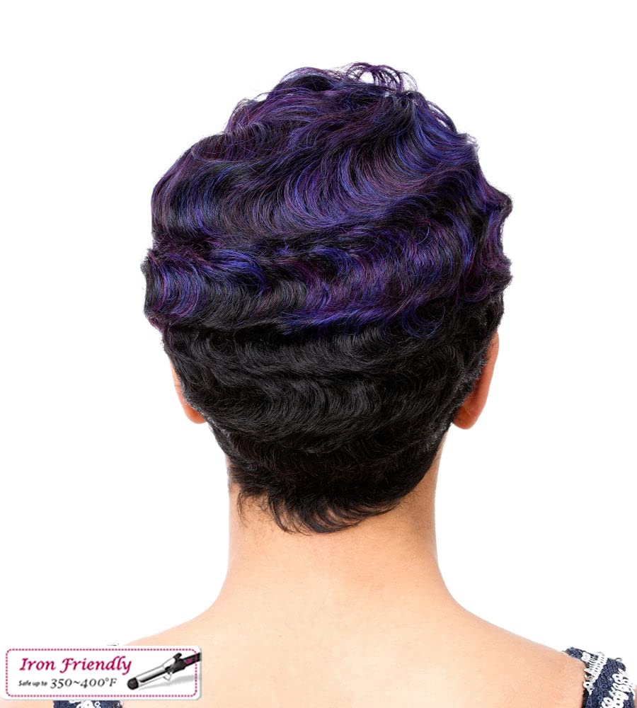 It's A Wig Synthetic Hair Wig Nuna (NDXBLUEBERRY - NATURAL DARK EXTRA + BLUEBERRY)
