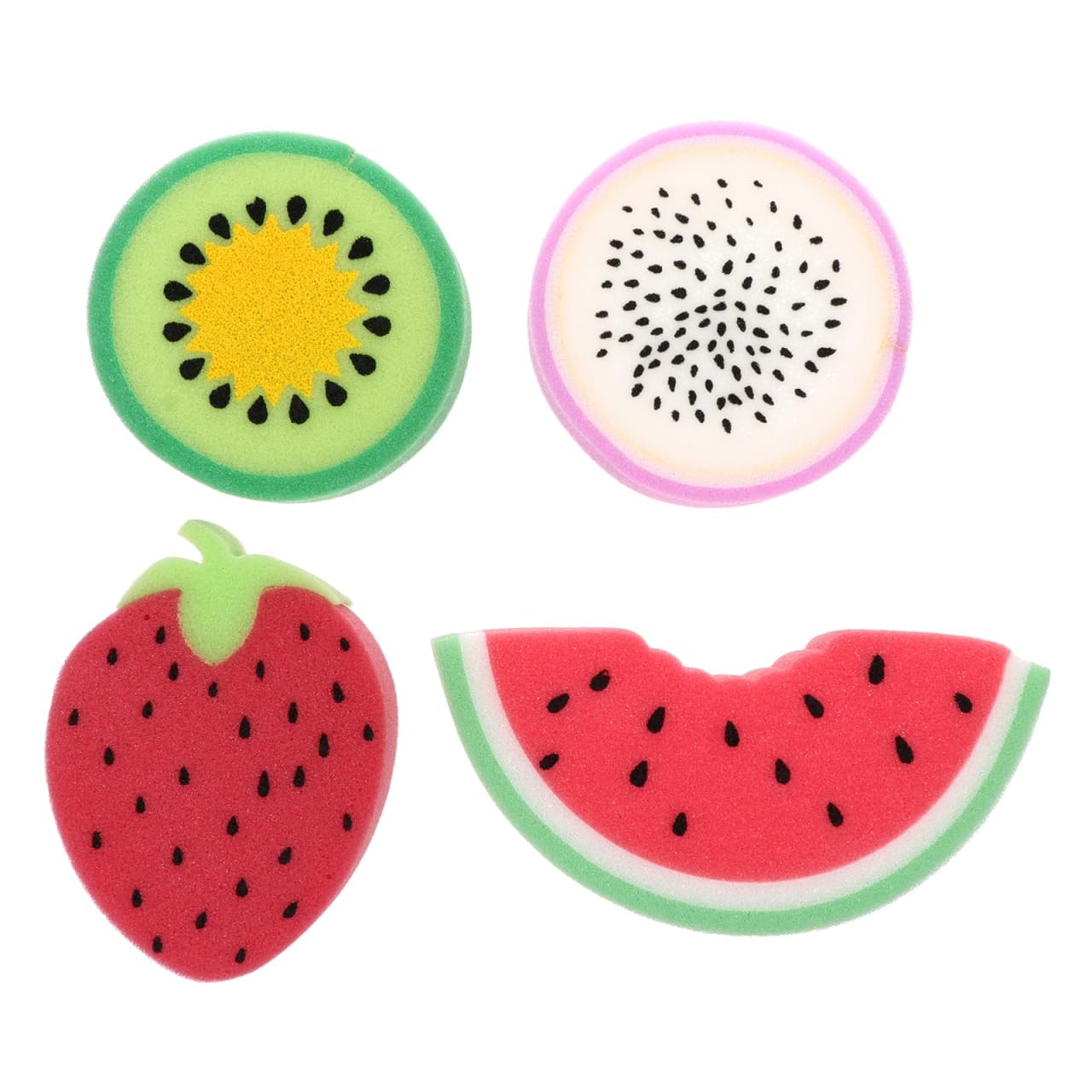 FOMIYES 4Pcs Fruit Shaped Bath Sponges for Kids, Soft Sponge Shower Scrubber with Gentle Exfoliating Power, Compact and Lightweight Bathing Tools Beauty and Personal Care FOMIYES