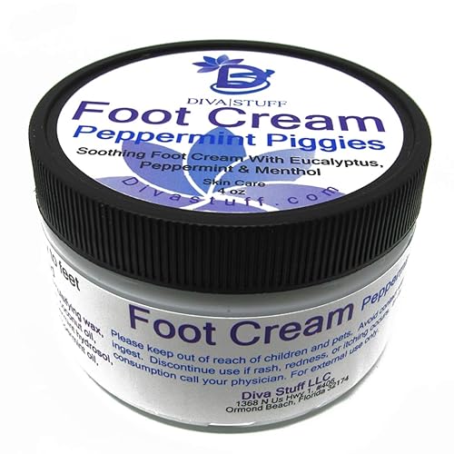 Diva Stuff Peppermint Piggies Soothing Foot Cream w/Eucalyptus, Peppermint & Menthol Beauty & Personal Care Diva Stuff