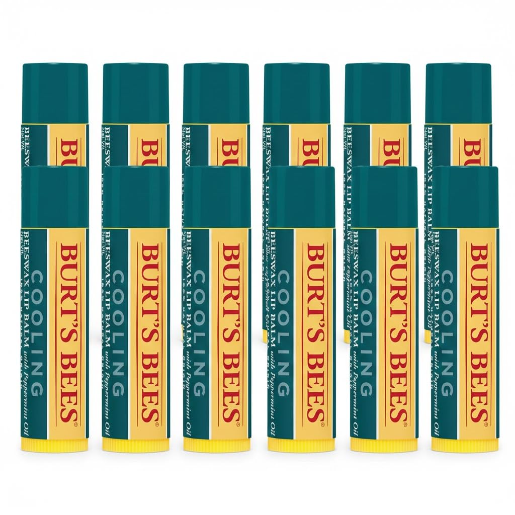 Burt's Bees Cooling Lip Balm w/Peppermint Oil 12 Count Value Pack Beauty and Personal Care Burt's Bees