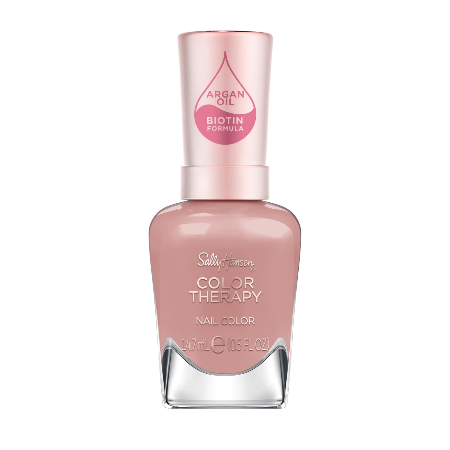Sally Hansen Color Therapy Nail Polish | Biotin, Argan Oil, Long Lasting, Healthy Nails, Nail Strengthener, Opaque | 199 Eiffel in Love | Mauve Pink Beauty & Personal Care Sally Hansen
