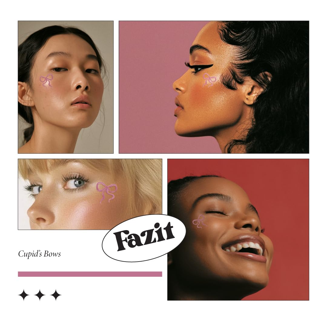 Fazit Makeup Patches - Cupid's Bow Speckles - Glow Up Make-Up Patches - Cute Glitter Makeup Accessories for Women - Cosmetic Glitter for Face Beauty & Personal Care Fazit