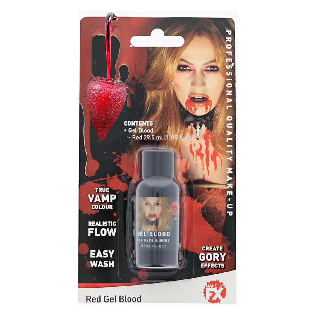 Red Blood Gel - 1 Fl Oz - Create THICKER, Gooey Blood Effects, Perfect for Vampire Bites, Decarying Zombie Skin, SFX Wounds and Open Gashes Beauty & Personal Care Liquid Latex Fashions