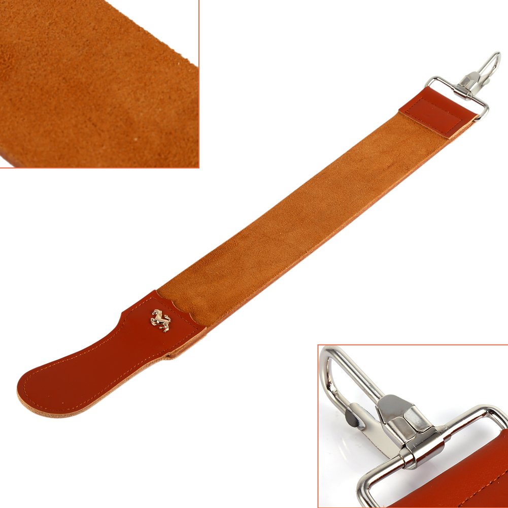 Straight Strops, Leather Strop Genuine Leather Strop Strap Barber Straight Shave Sharpener Sharpening Belt, L Leather Strop For Barber Hair Straight Beauty and Personal Care Zerone