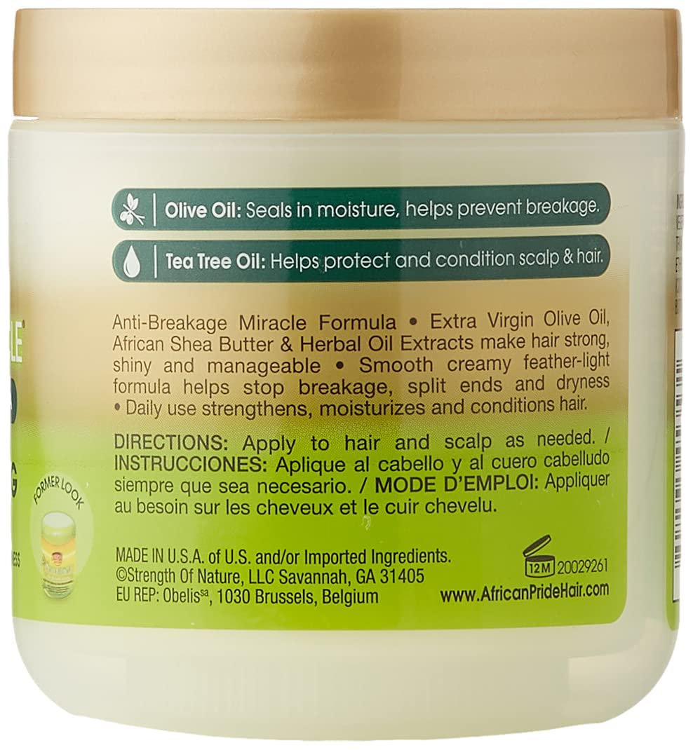 African Pride Olive Miracle Anti-Breakage Creme 6oz Jar (2 Pack) Beauty & Personal Care African Pride