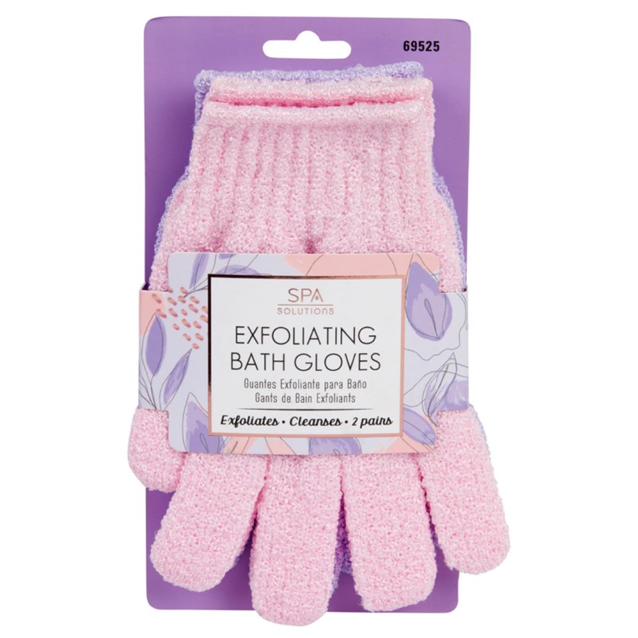 CALA EXFOLIATING Bath Gloves: PNK/LAV Beauty and Personal Care Cala