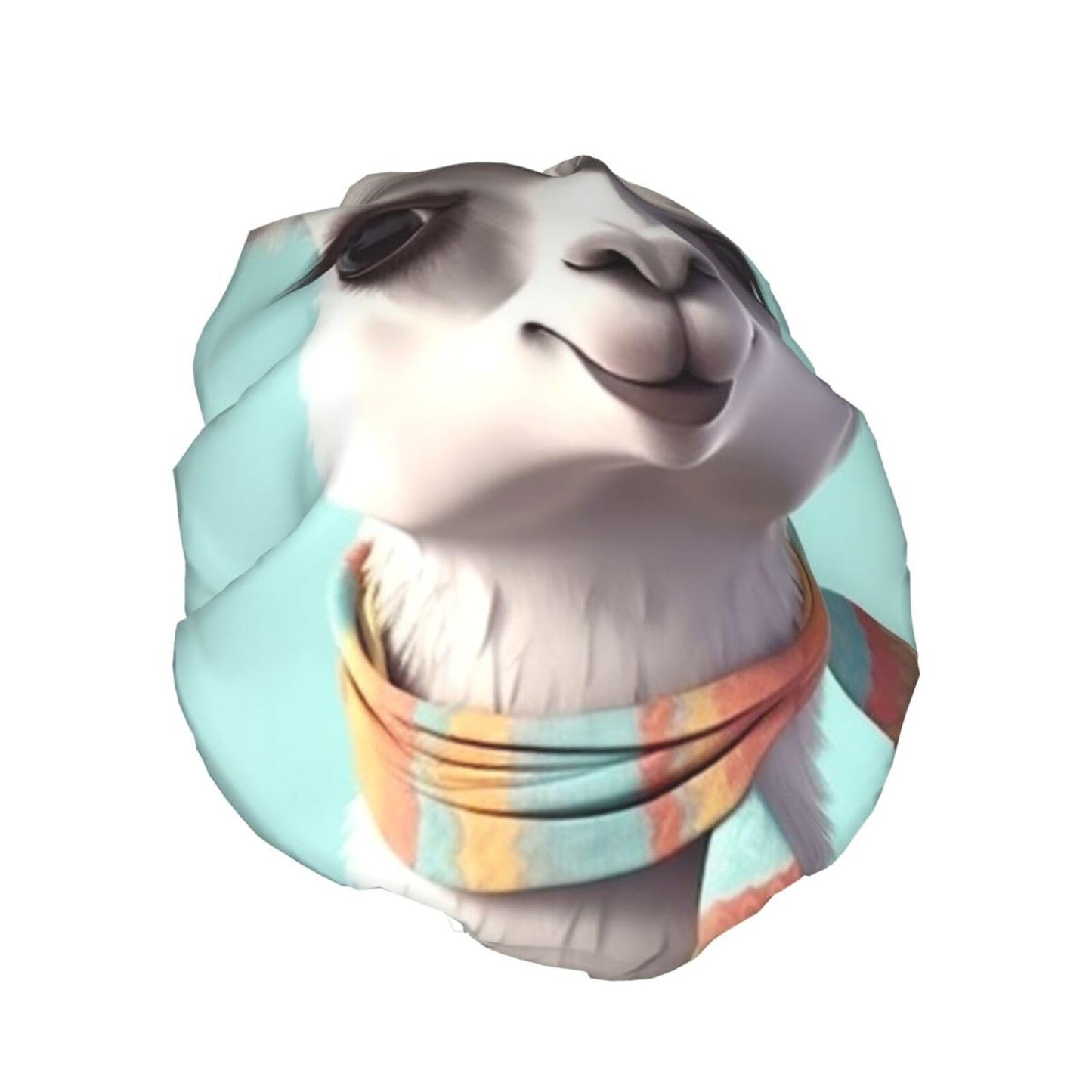 Funny Cartoon Llama Shower Cap for Women Men Large Reusable Shower Bonnet Double-Layer Waterproof Bath Caps Elastic Band Hair Hat for All Hairstyles Beauty and Personal Care BWLHJKE