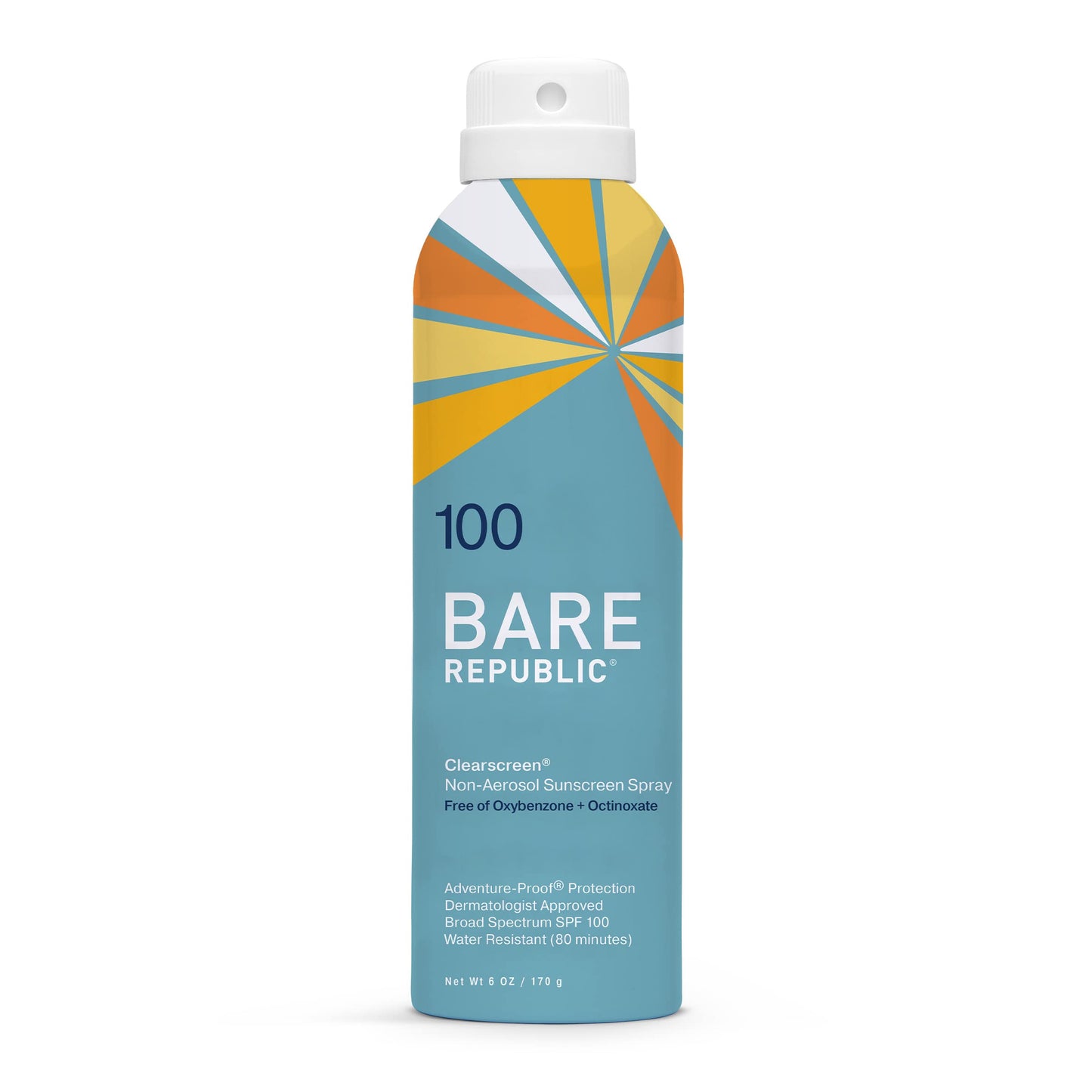 Bare Republic Clearscreen Sunscreen SPF 100 Sunblock Spray, Water Resistant with an Invisible Finish, 6 Fl Oz Beauty & Personal Care Bare Republic