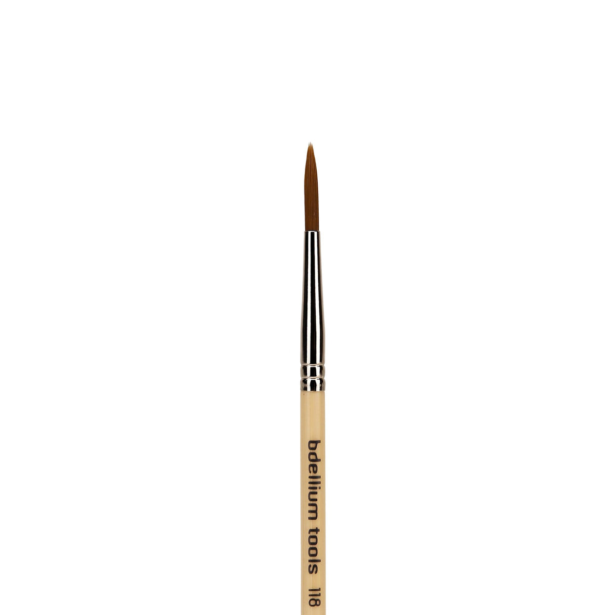 Bdellium Tools Professional Makeup Brush - Special FX Series 118 Tattoo Liner - With Soft Synthetic Fibers, For Artificial Tattoos (Bamboo, 1pc)