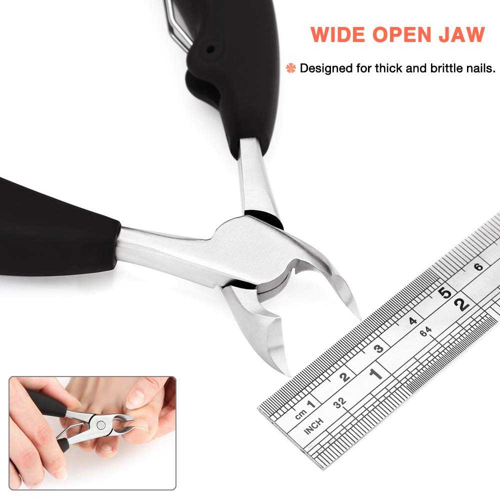 BEZOX Thick Toenail Clippers for Seniors - Large Toe Nail Clippers for Thick Nails, Precision Comfort Grip Long Handle Fingernail Clippers, Effortless Beauty & Personal Care BEZOX