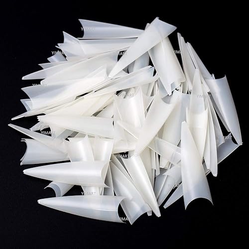 YIMART 600pcs Acrylic Medium Long Stiletto Nail Tips Easy Coffin Nails Sharp False Nail Art Tips For Nails Salon (Skin color) Beauty & Personal Care Yimart