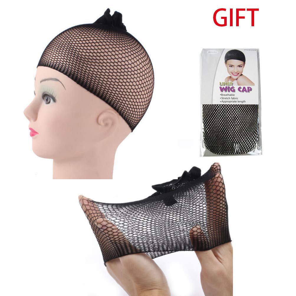 Nicelatus Short Synthetic Wigs for Black Women Short Ombre Wig with Bangs Short Pixie Cut Wig Ombre Hairstyle (Nicelatus-wig7337)