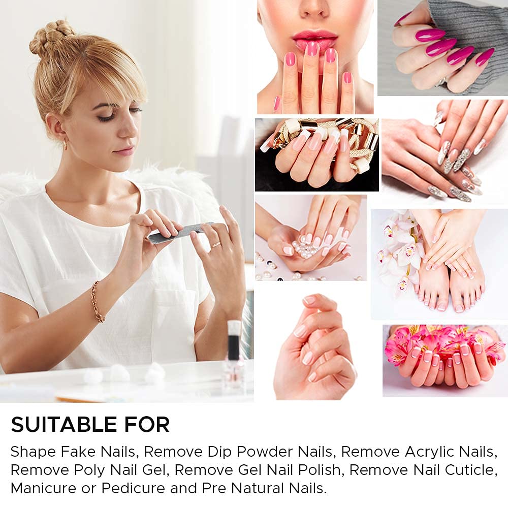 Karlash 10 PCS Professional Double Sided Nail Files Emery Board Grit Black Gel Cosmetic Manicure Pedicure Beauty & Personal Care Karlash
