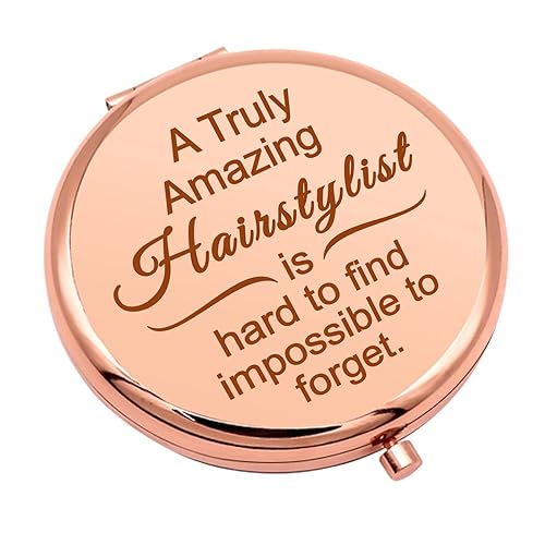 Hair Stylist Gifts for Women Hairdresser Gift Appreciation Present Compact Makeup Mirror for Hairdresser Thanks You Folding Makeup Mirror for Salon Beauty & Personal Care Mwphuy
