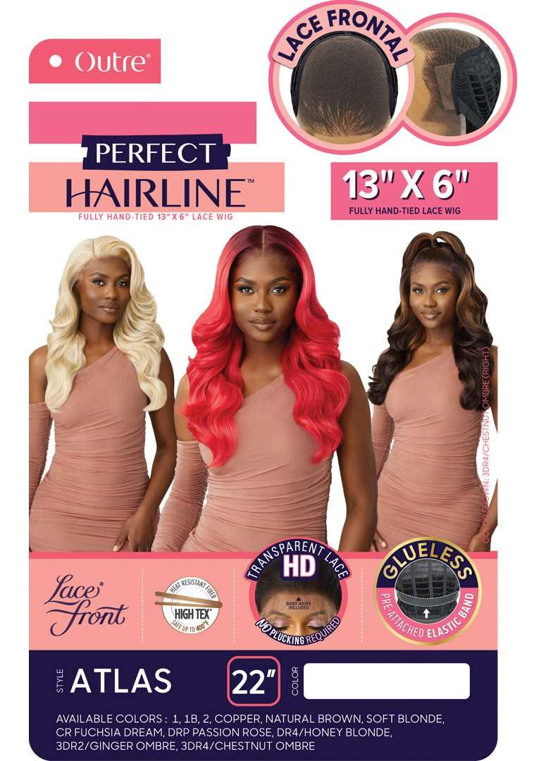 Outre Lace Front Wig - Perfect Hair Line 13X6 - Atlas (DARK BROWN 2)