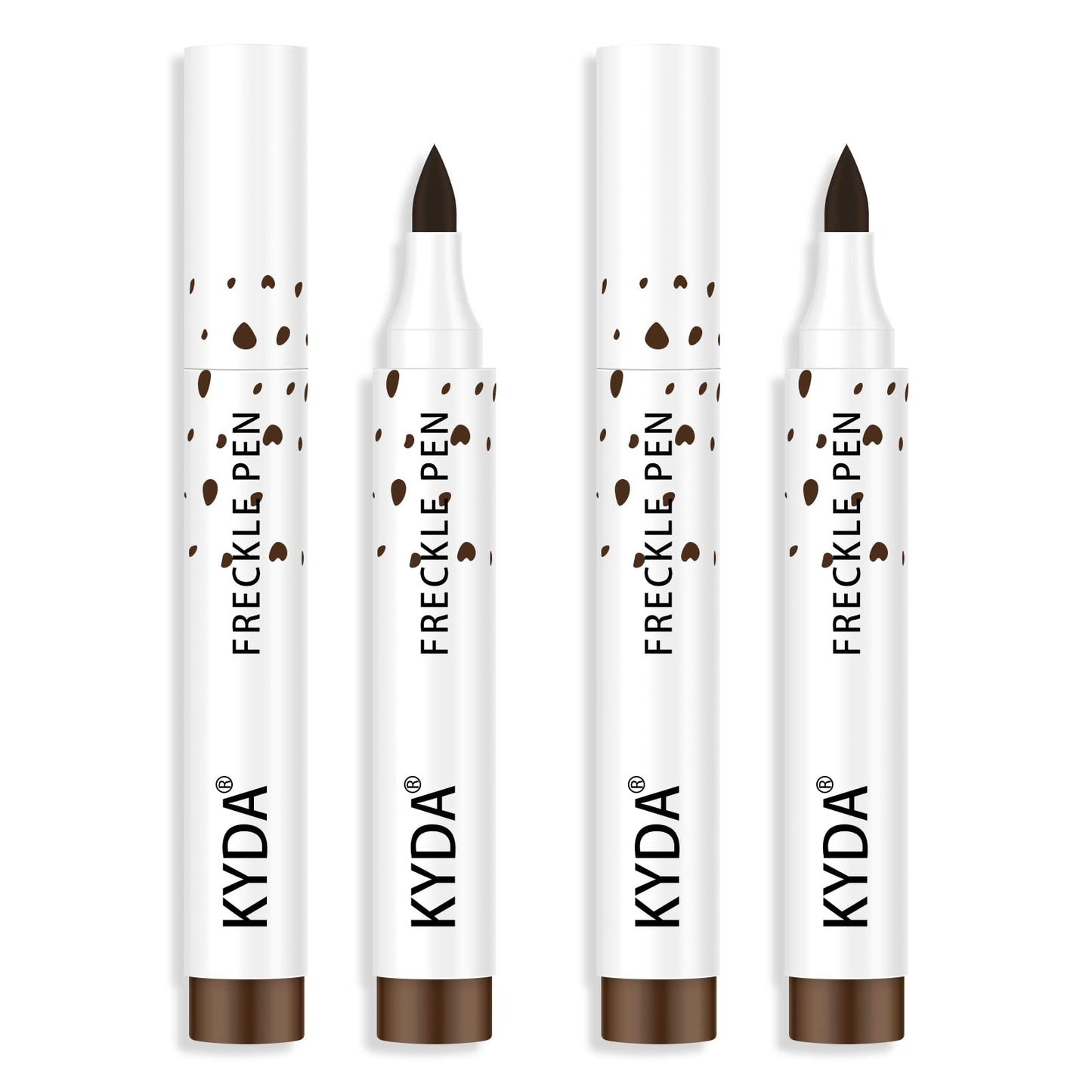 KYDA 2 Pcs Freckle Makeup Pen, Natural Lifelike Freckle Makeup Magic Color, Waterproof Longlasting Soft Dot Sopt Pen, for Natural Effortless Beauty & Personal Care KYDA