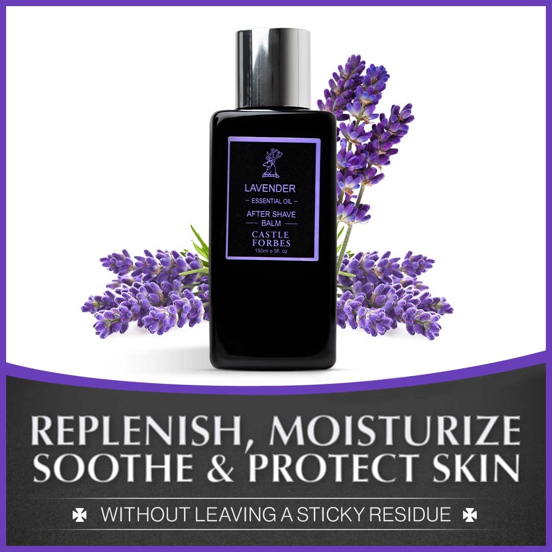 Castle Forbes Lavender Aftershave Balm For Men, 5 fl.oz. - Moisturizing After Shave Lotion w/Essential Oils - Soothing & Refreshing Face Balm Beauty and Personal Care Castle Forbes