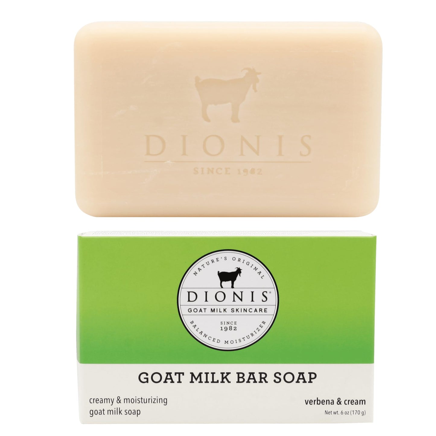 Dionis Goat Milk Lemon Verbena and Cream Bar Soap 6 oz (Pack of 1) Beauty & Personal Care Dionis