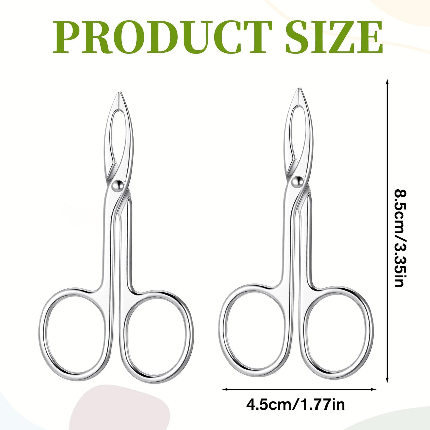 2 PCS Scissor Tweezers for Eyebrows, Metal Straight Tip Scissor Tweezers with Handles, Flat Plucker Tweezers Scissors for Remover Facial Hair Beauty and Personal Care Tweruna