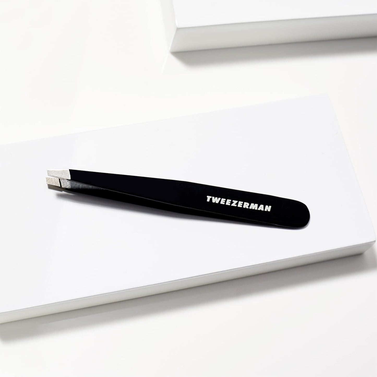Tweezerman Stainless Steel Slant Tweezer - Eyebrow Tweezers for Women and Men (Black) Beauty & Personal Care Tweezerman