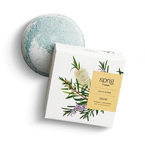 Sprig by Kohler Tea Tree + Rosemary Bath Bomb, Hypoallergenic, Made with Natural Botanicals & Premium Skincare Ingredients (Shea Butter, Coconut Oil… Beauty & Personal Care Kohler