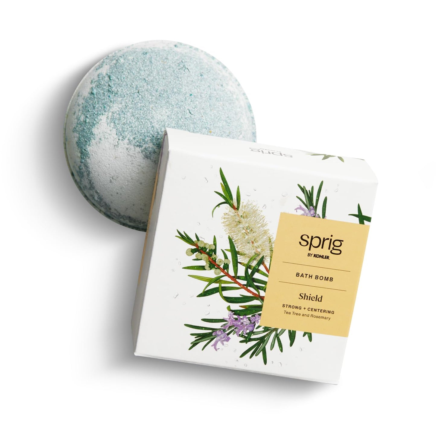 Sprig by Kohler Tea Tree + Rosemary Bath Bomb, Hypoallergenic, Made with Natural Botanicals & Premium Skincare Ingredients (Shea Butter, Coconut Oil… Beauty & Personal Care Kohler