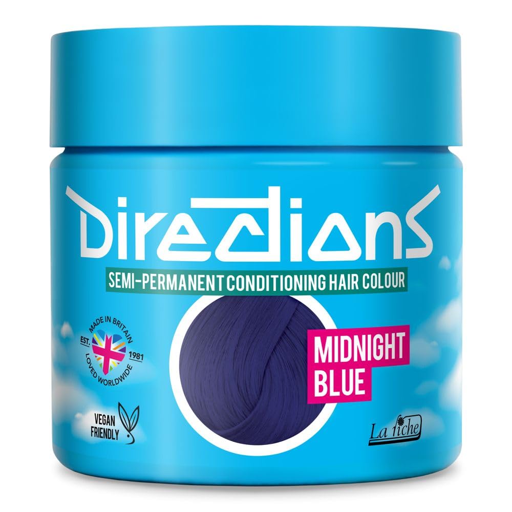 La Riche Directions Semi-Permanent Hair Color 88ml Tubs - Midnight Blue Beauty & Personal Care La Riche