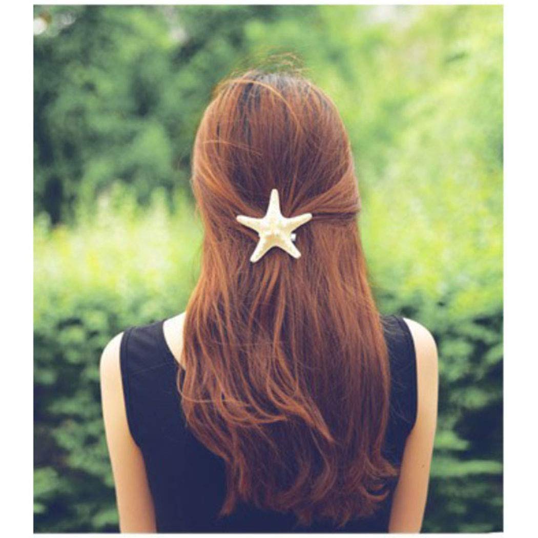 Aluinn Starfish Hair Clip Boho Barrettes Lovely Mermaid Beach Hair Hairpin Jewelry for Women Set of2 Beauty & Personal Care Aluinn