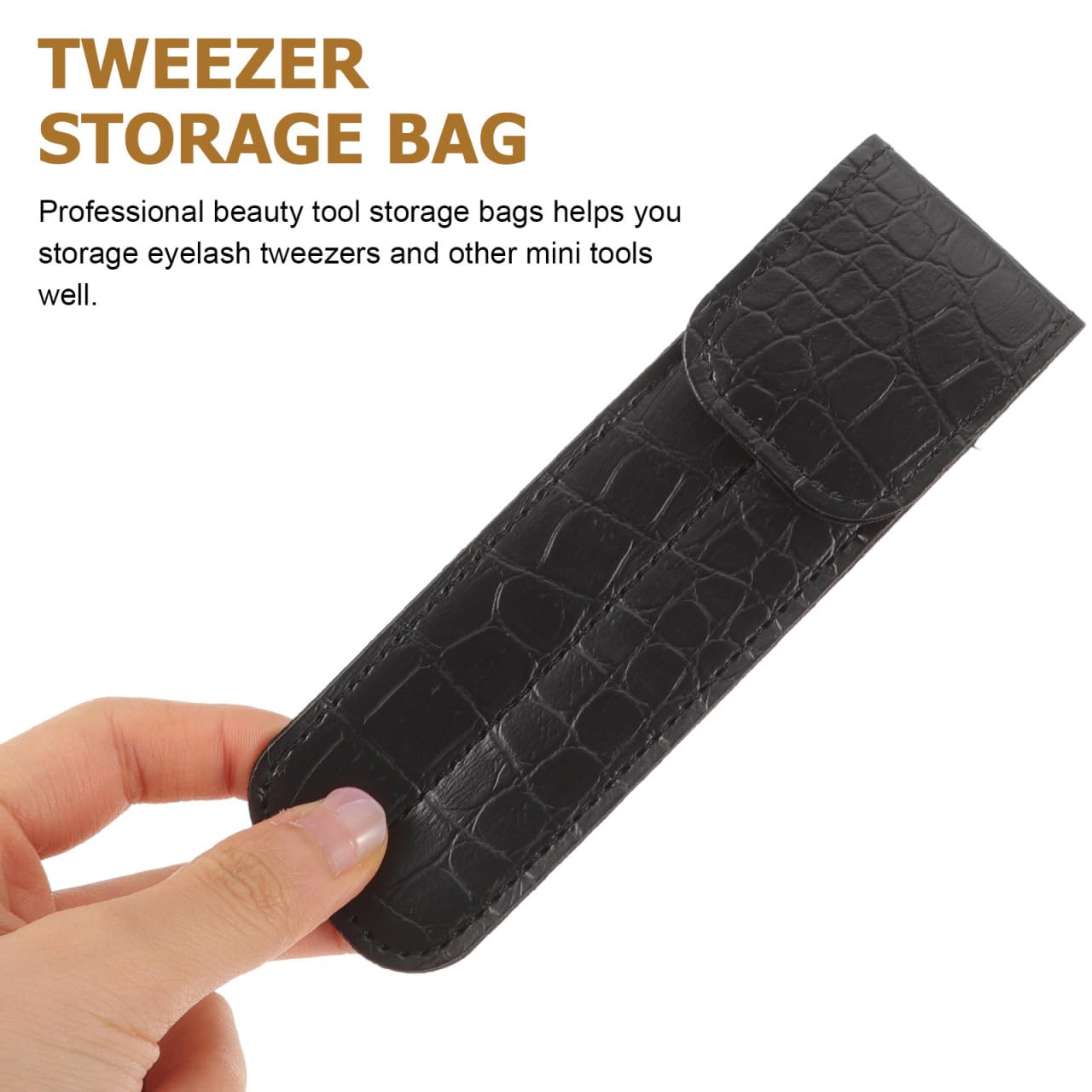 Housoutil Tweezer Storage Case, Eyelash Tweezer Holder, Eyelash Tweezers Case for Extensions, Black Beauty and Personal Care Housoutil