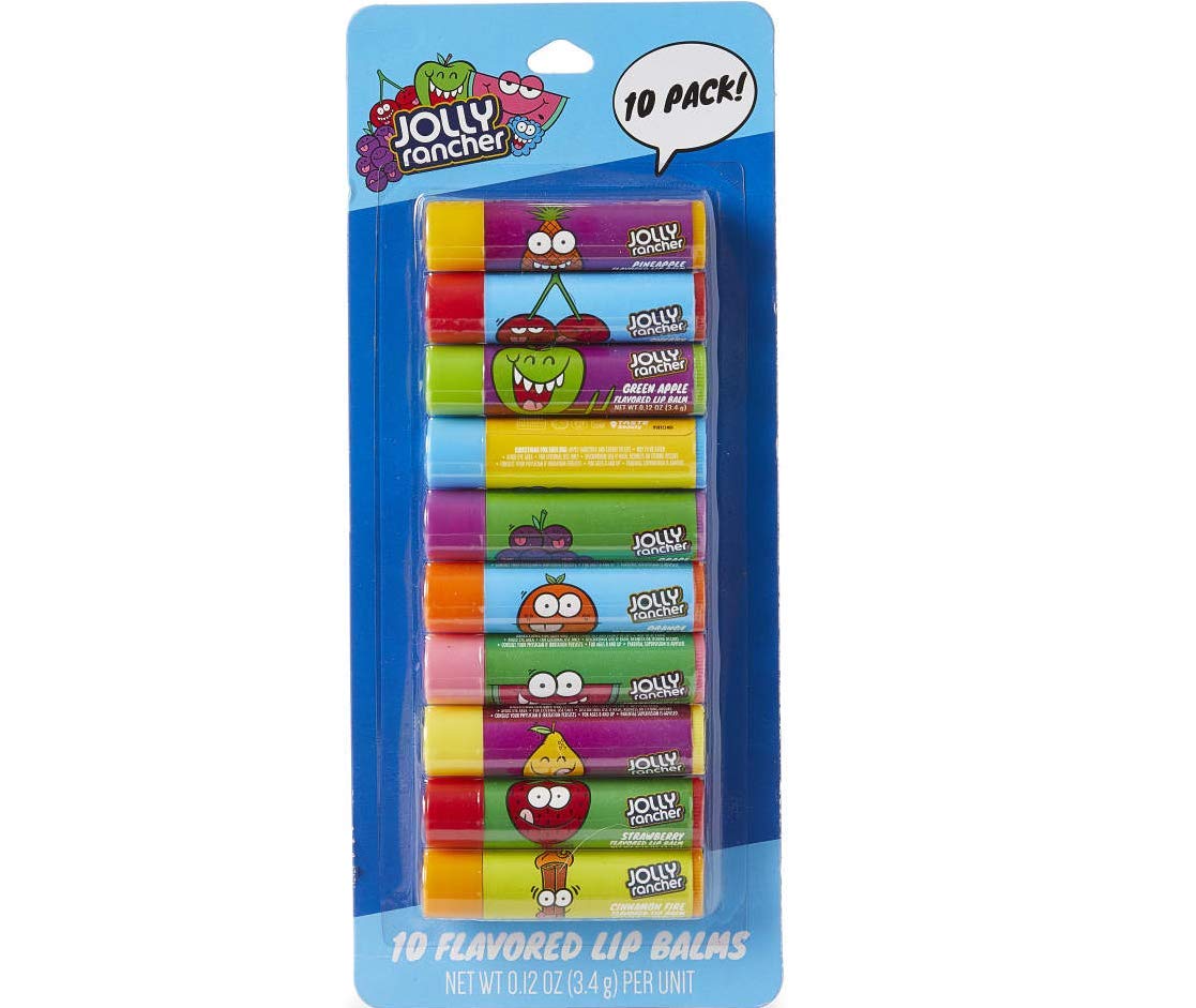 Taste Beauty 10 Pack Jolly Rancher Flavored Lip Balms, Moisturizing, Dry Skin, Pineapple, Cherry, Green Apple Beauty & Personal Care Taste Beauty