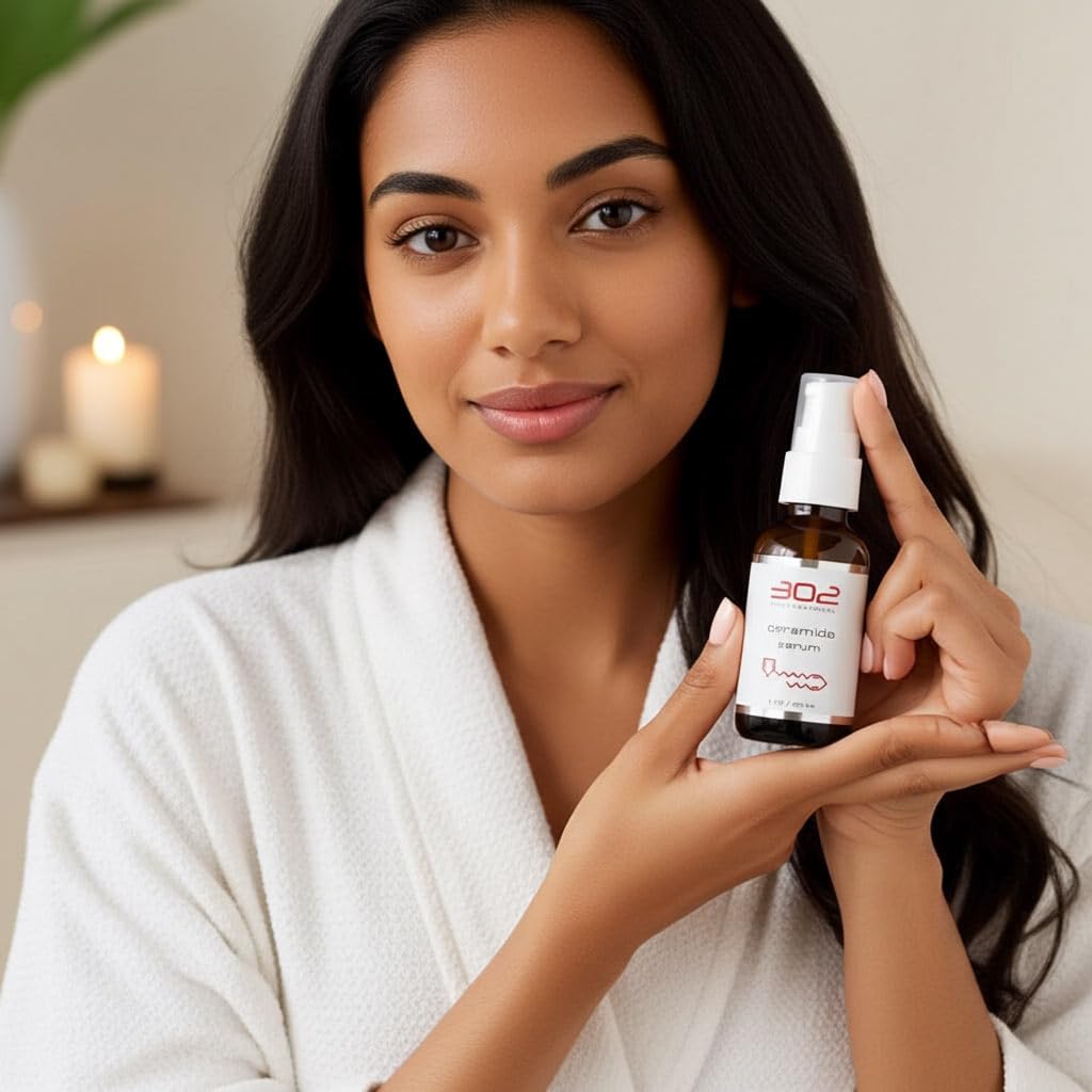 302 CERAMIDE SERUM | Facial Serum with Ceramides, Peptides, Vitamin A (Retinol), and Vitamin C for Aging Skin | Smooths, Strengthens, Increases Skin Beauty & Personal Care 302 professional skincare