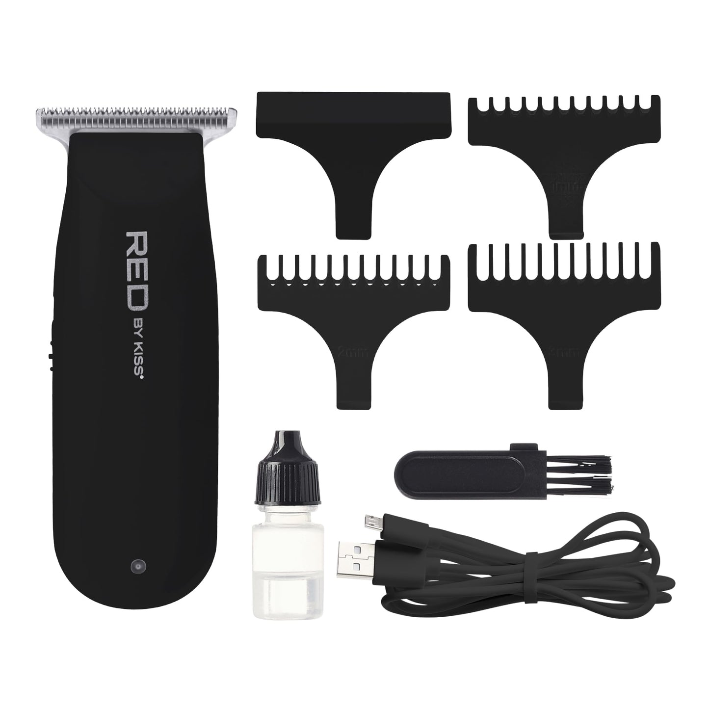 Red by Kiss Hair Clipper, Mini Cordless Hair Trimmer, Long Lasting Hair Cutting Kit, USB-C Rechargeable Haircut Beard Trimming Clippers for Men Women Beauty and Personal Care Red by Kiss