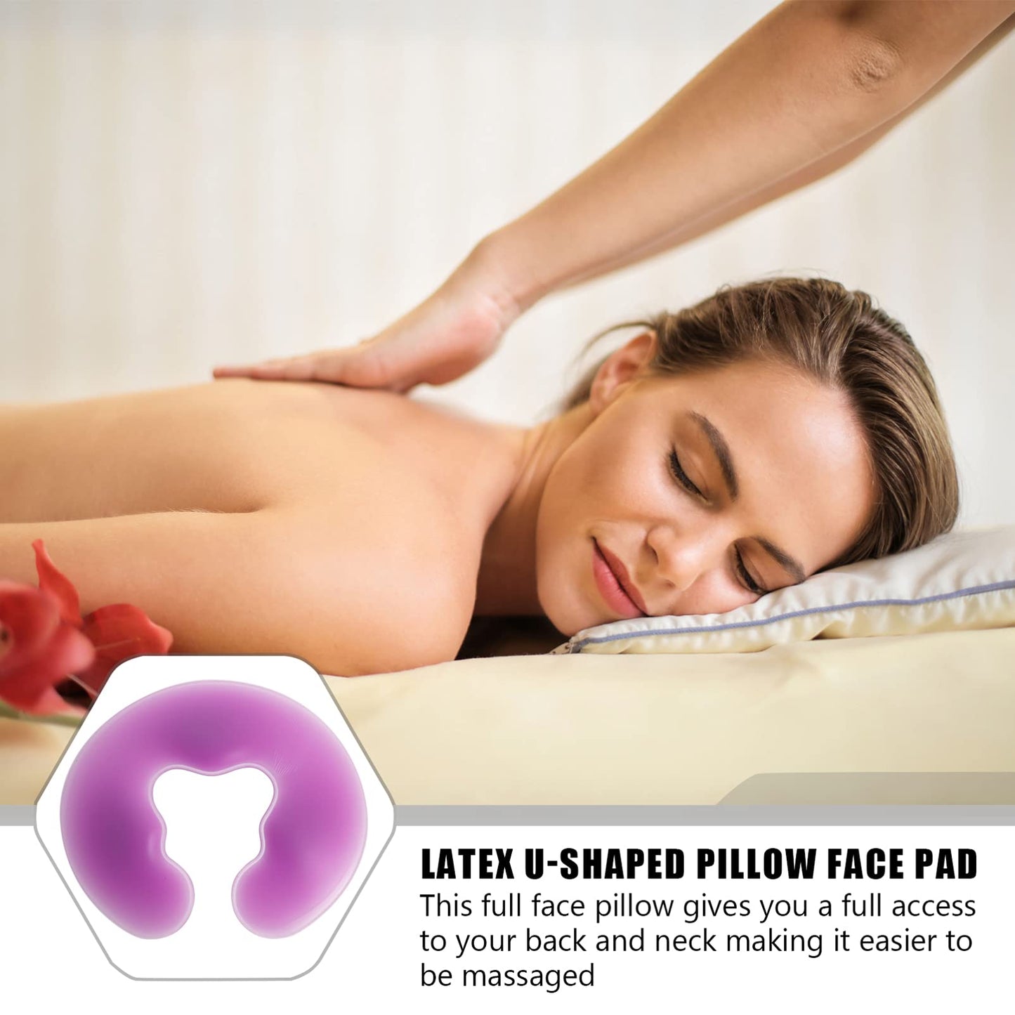 Massage Face Cradle Cushion, U Shaped Headrest Face Down Prone Position Cushion Pillow for Massage Tables Neck Head Rest Pad for Beauty Spa Beauty and Personal Care Lurrose