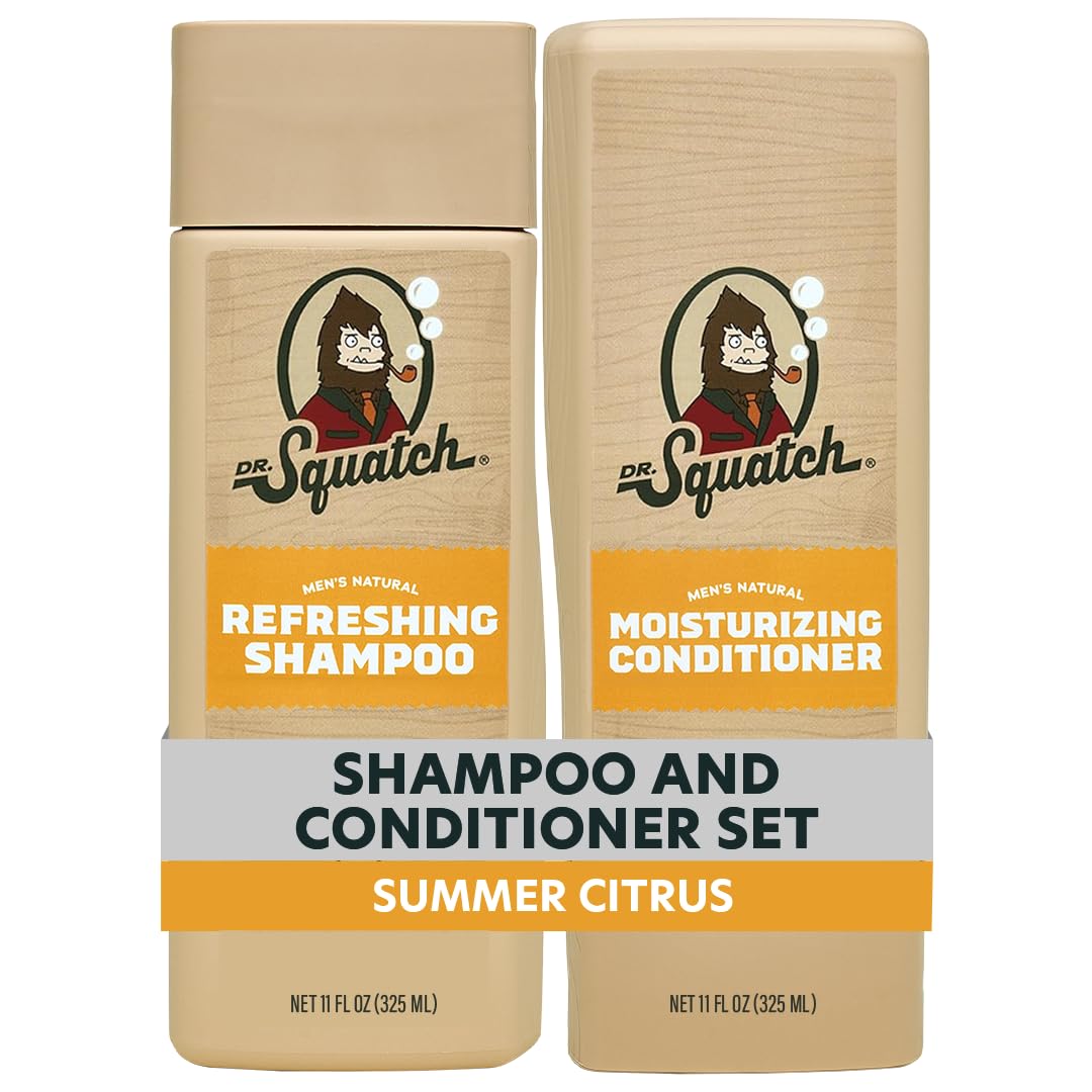 Dr. Squatch Men's Natural Shampoo and Conditioner Set - Sulfate & Paraben Free Natural Shampoo and Conditioner for Men - Scalp Nourishing Formula Beauty & Personal Care Dr. Squatch