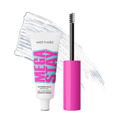 wet n wild Mega Stay Extreme Hold Brow Gel, Lightweight, Non-Sticky & Flake-Free Formula, Long-Lasting 16-Hour Wear, Sculpted & Laminated Brow Look Beauty & Personal Care wet n wild