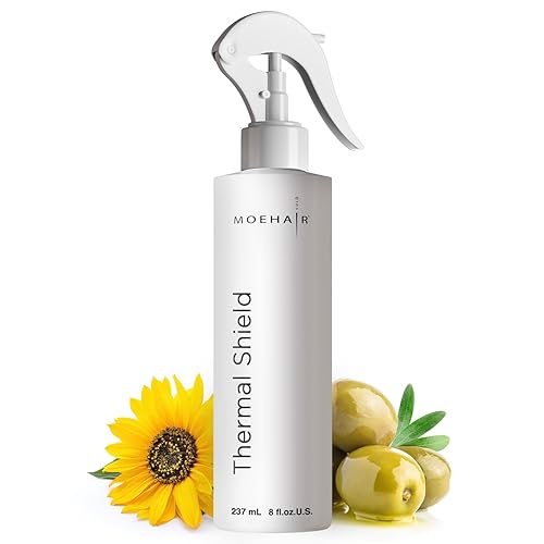 MOEHAIR Professional Grade Heat Protection Spray for Color-Treated and Natural Hair, Thermal Protection for Hair, Tames Flyaways, Reduces Frizz, Adds Beauty & Personal Care MOEHAIR