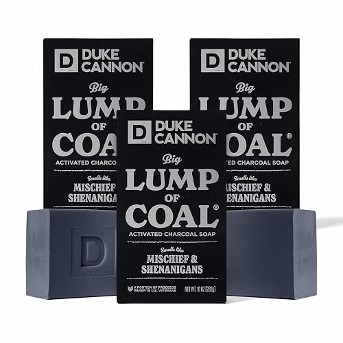 Duke Cannon Supply Co. Big Lump of Coal Soap Bar for Men Holiday Edition (Bergamot & Black Pepper Scent) Superior Grade, Extra Large, Paraben-free Beauty & Personal Care Duke Cannon Supply Co.