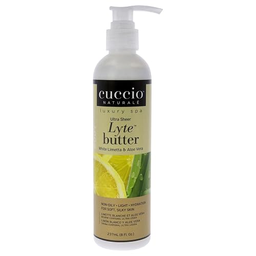 Cuccio Naturale Lyte Ultra-Sheer Body Butter - Replenishing Scented Moisturizer Cream - Deep Hydration To Repair Dry Skin - All Natural, Cruelty-Free Beauty & Personal Care Cuccio