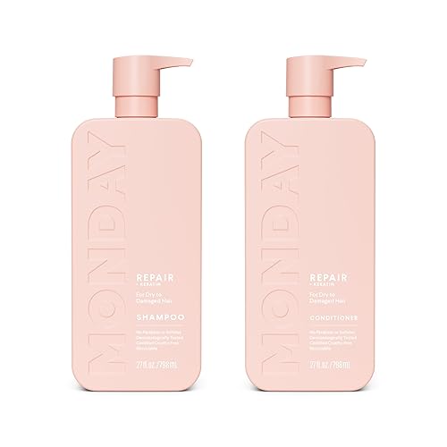 MONDAY HAIRCARE Repair Shampoo and Conditioner Set 798 ML for Dry to Damaged Hair, Made with Keratin, Coconut Oil, Shea Butter and Vitamin E Beauty & Personal Care MONDAY HAIRCARE