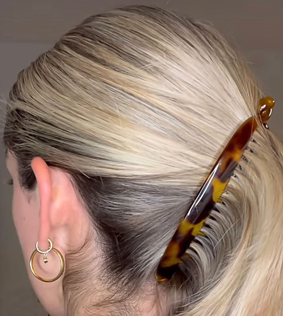 Camila Paris CP1578 2 Pack French Large Banana Clip Hair Comb Classic Girls Updo Flexible Ponytail Holder Interlocking Styling Clips for Women Made Beauty & Personal Care Camila