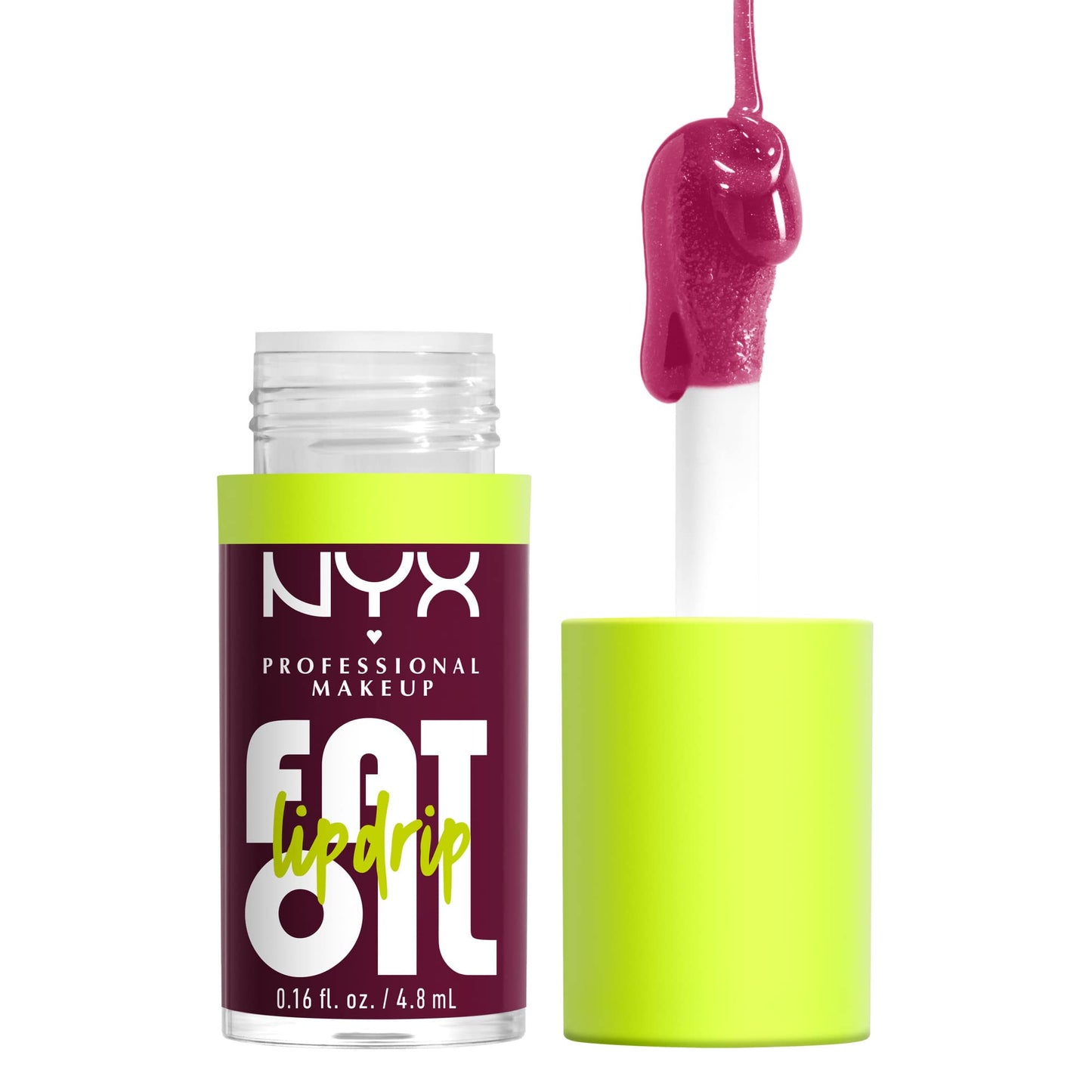 NYX PROFESSIONAL MAKEUP Fat Oil Lip Drip, Moisturizing Lip Oil Gloss, Vegan Tinted Formula, Up to 12 HR Hydration - That's Chic (Deep Berry) Beauty & Personal Care NYX PROFESSIONAL MAKEUP