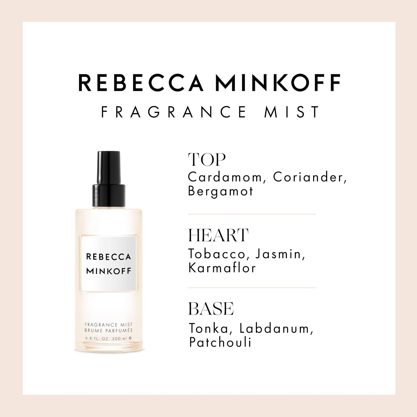 Rebecca Minkoff Body Spray for Women - Body Mist with Notes of Cardamom, Coriander, Bergamot, Tobacco, Jasmin, Tonka, and Patchouli - 6.8 oz Beauty & Personal Care Rebecca Minkoff