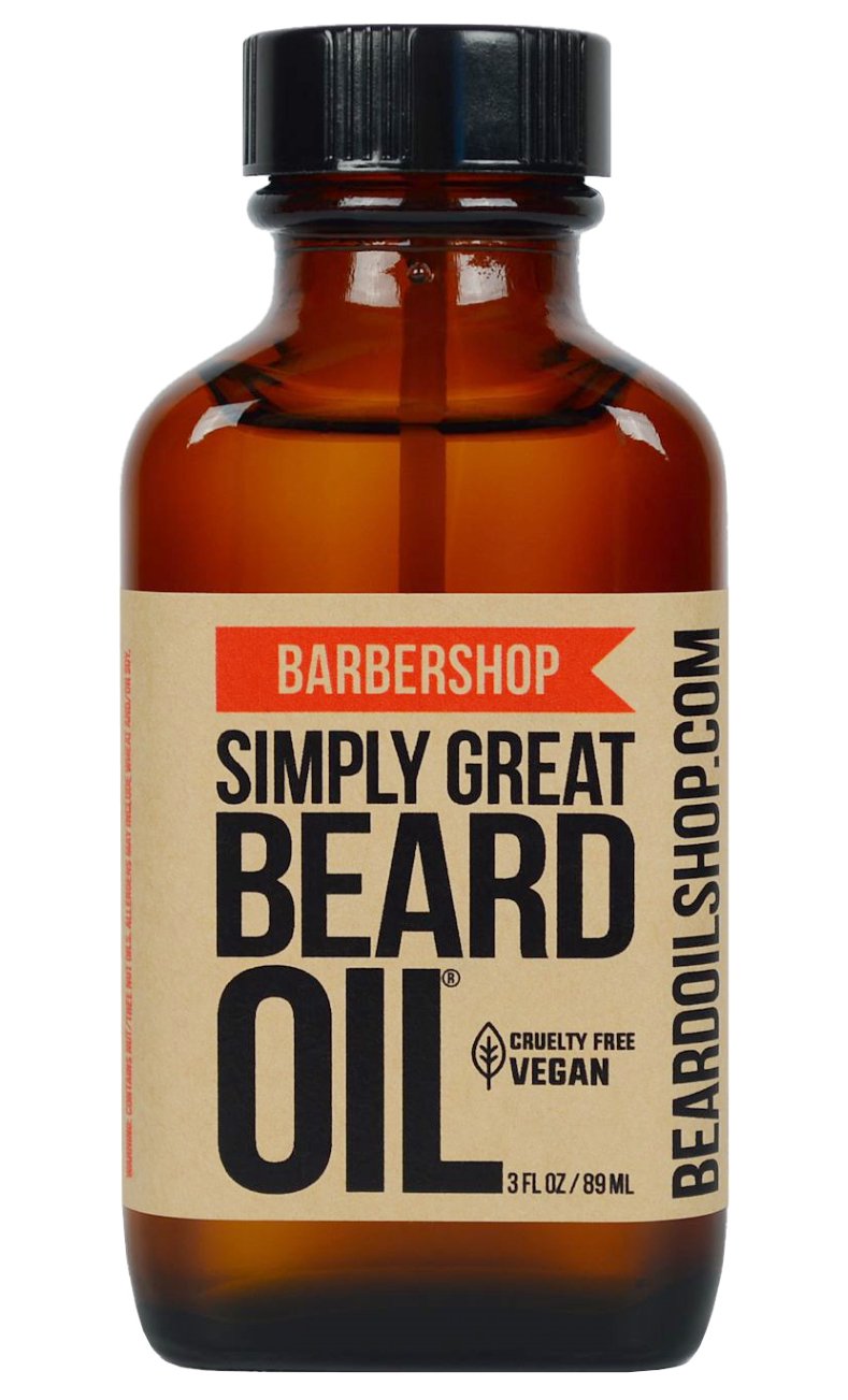 Simply Great Beard Oil - BARBERSHOP Scented - Holiday Gifts - Stocking Stuffers - Beard Conditioner - 3 Oz - Easy Applicator - Natural - Vegan Beauty and Personal Care Simply Great Beard Oil