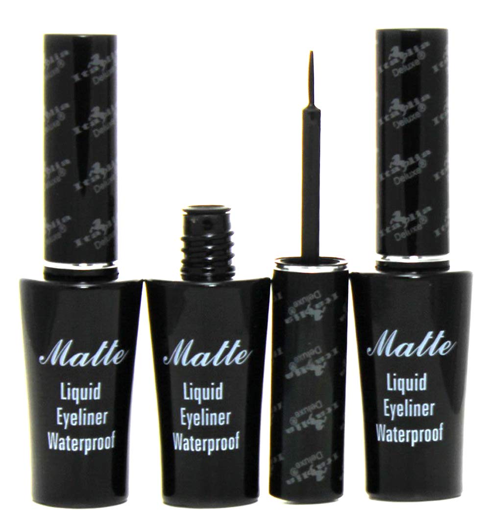 Italia Deluxe Matte Liquid Eyeliner Waterproof (3pcs) Beauty & Personal Care Italia Deluxe