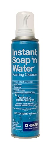 BASF Instant Soap 'n Water, Foaming Hand Cleanser, Ready to Use No Rinse Subtle Scent Skin Cleaner, On the Go, Home, Work, Travel, Up to 100 Washes, 9 Beauty & Personal Care BASF