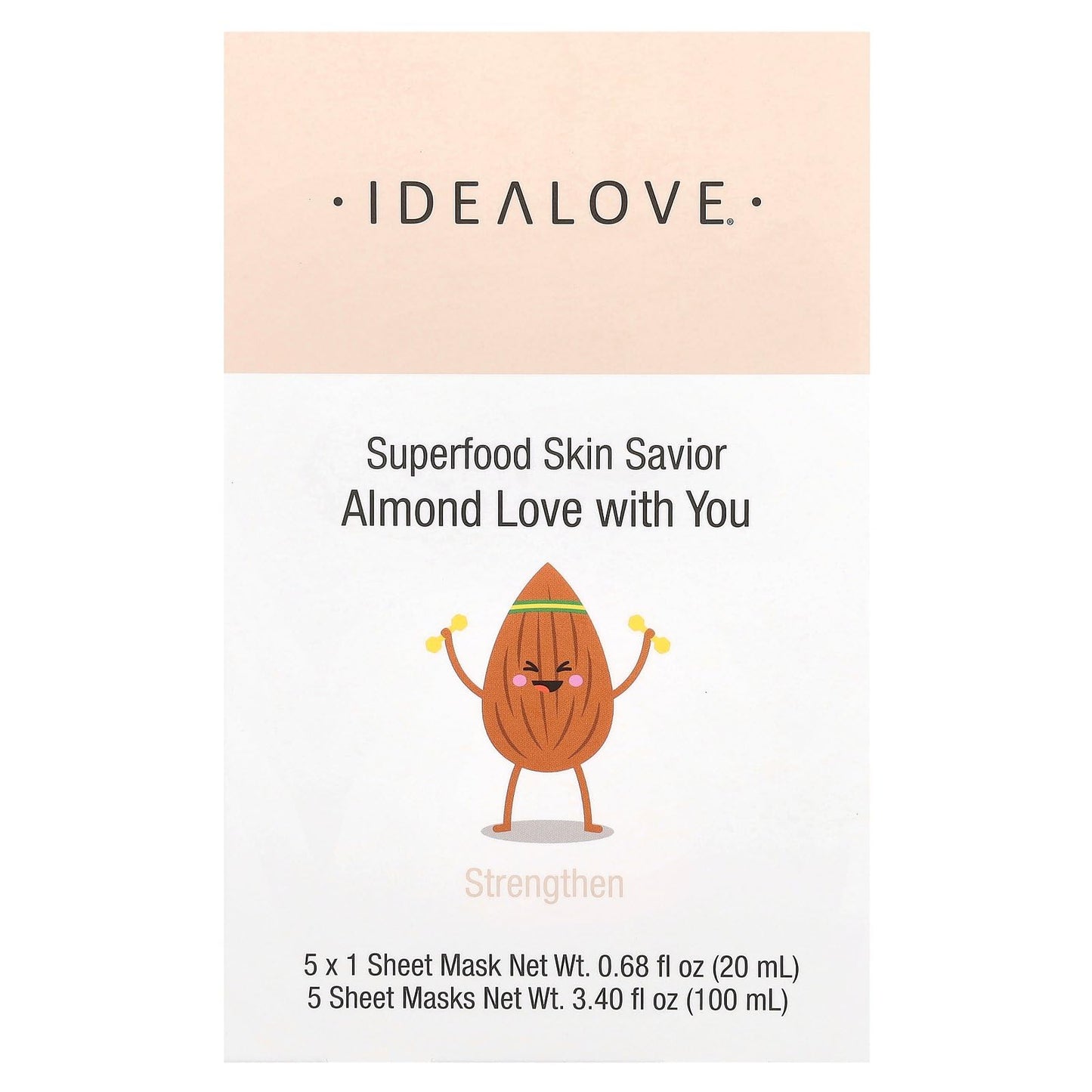 Idealove Superfood Skin Savior, Almond Love with You, 5 Beauty Sheet Masks, 0.68 fl oz (20 ml) Each Beauty & Personal Care Idealove