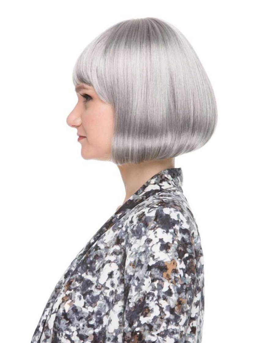 Cindy Blush Wig Color Chocolate - Sepia Wigs Chin Length Short Bob Cut Straight Heat Friendly Synthetic Costume Full Bangs Fantasy Anime