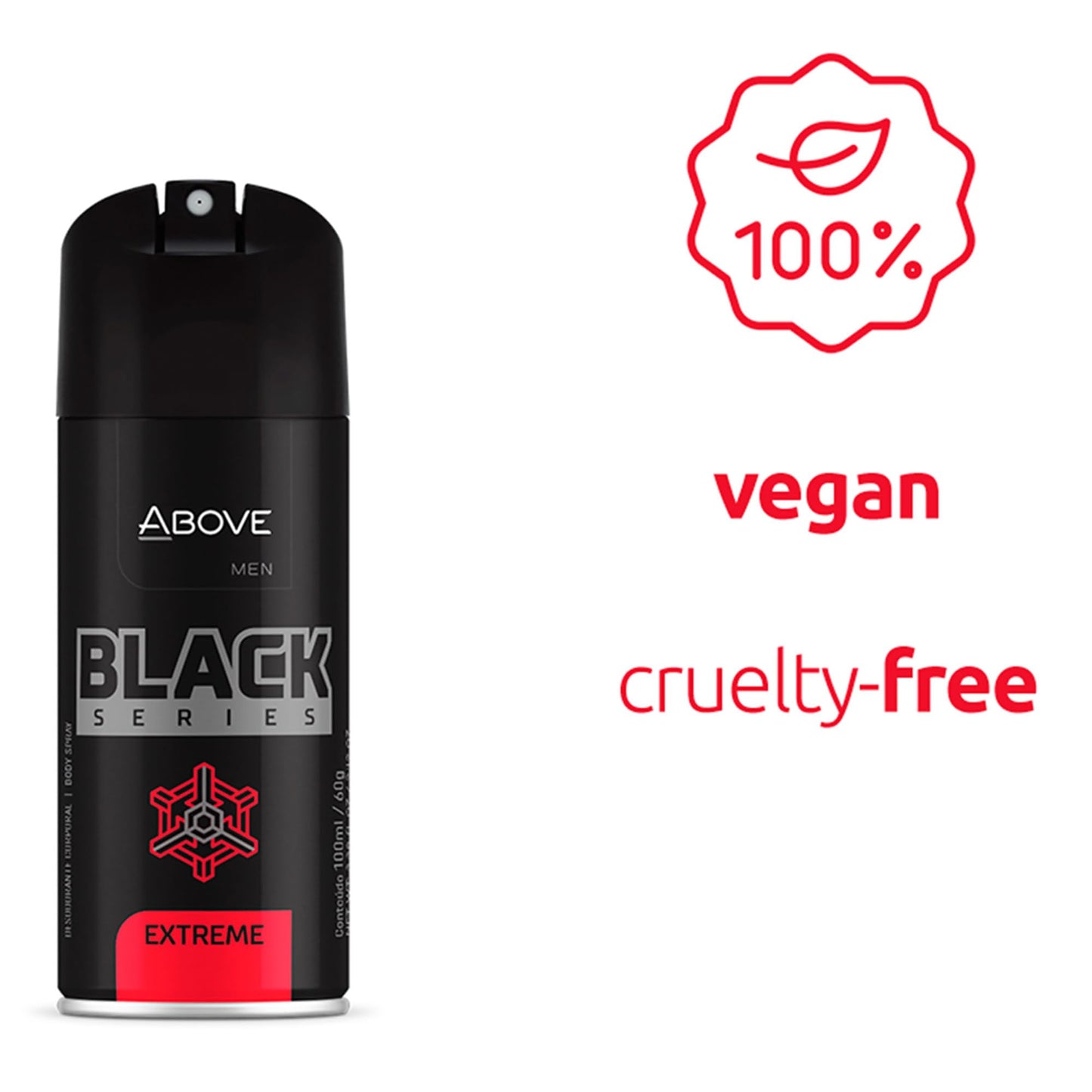 ABOVE Black Series Body Spray, Extreme, 2.12 oz - Deodorant - Woody Fragrance - Masks Perspiration Odors - Long-Lasting Dry Spray - Cruelty-Free Beauty and Personal Care ABOVE